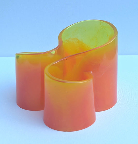 One-of-a-Kind Resin Holder - Yellorange