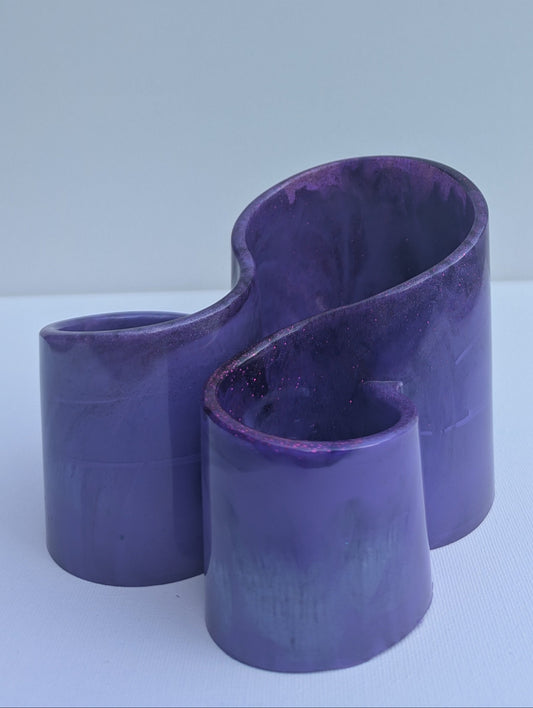 One-of-a-Kind Resin Holder - Soft Purple