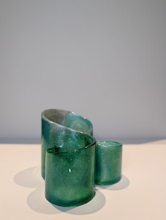 One-of-a-Kind Resin Holder - Glitter Green
