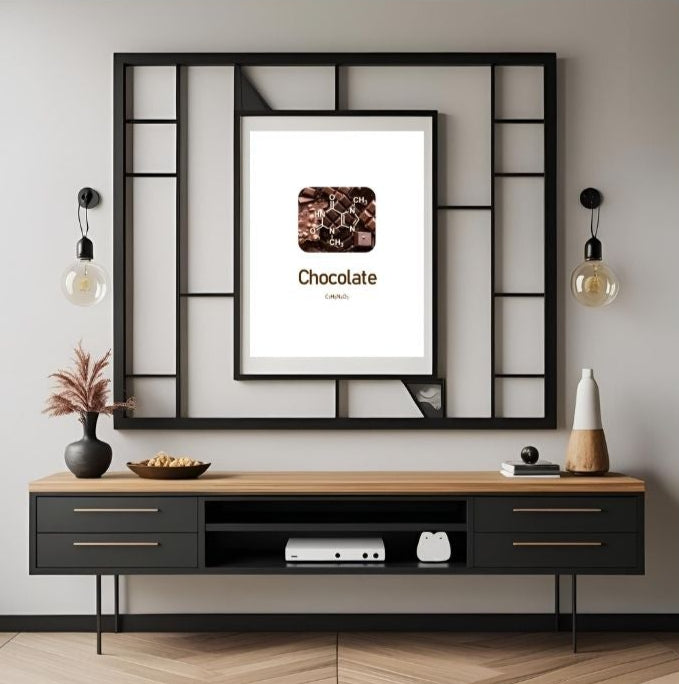 Chocolate Molecule (Theobromine) – STEAM Digital Art Print