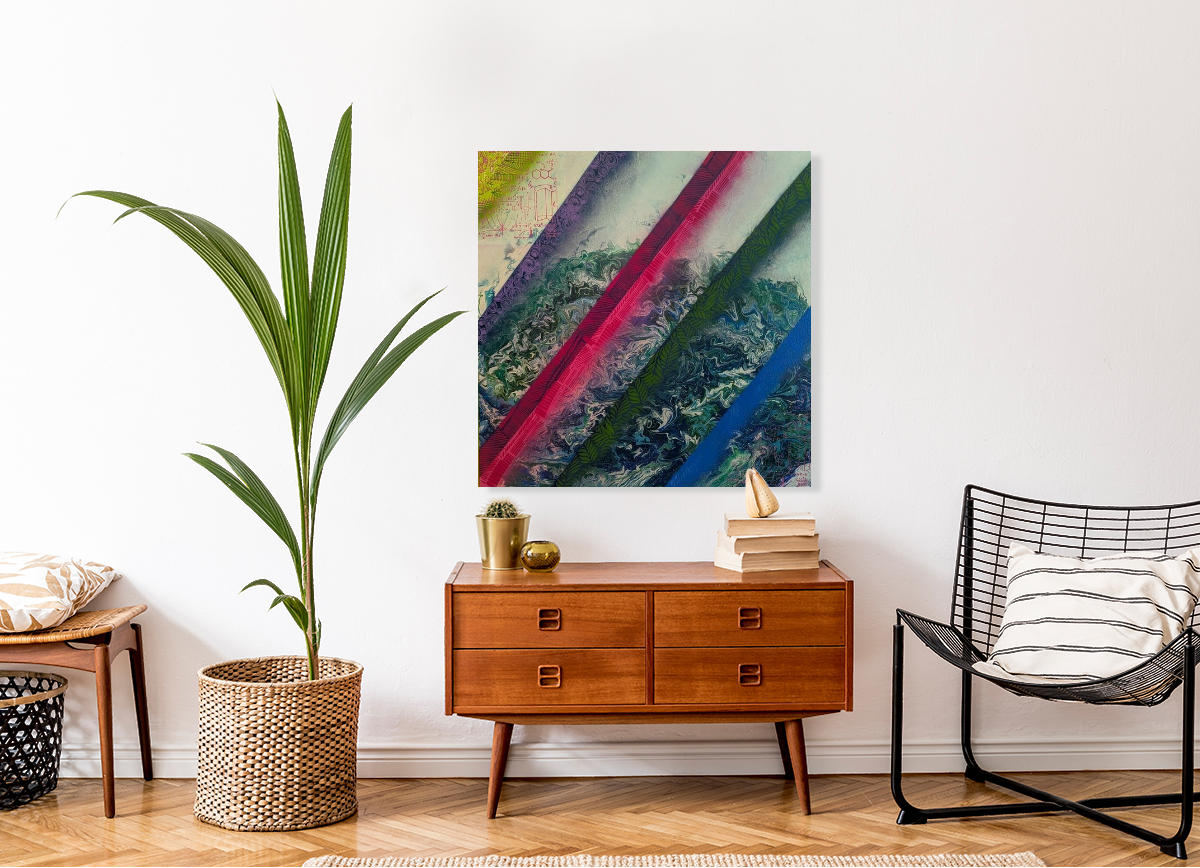 Planet on the Line - Original Painting (36in x 36in)