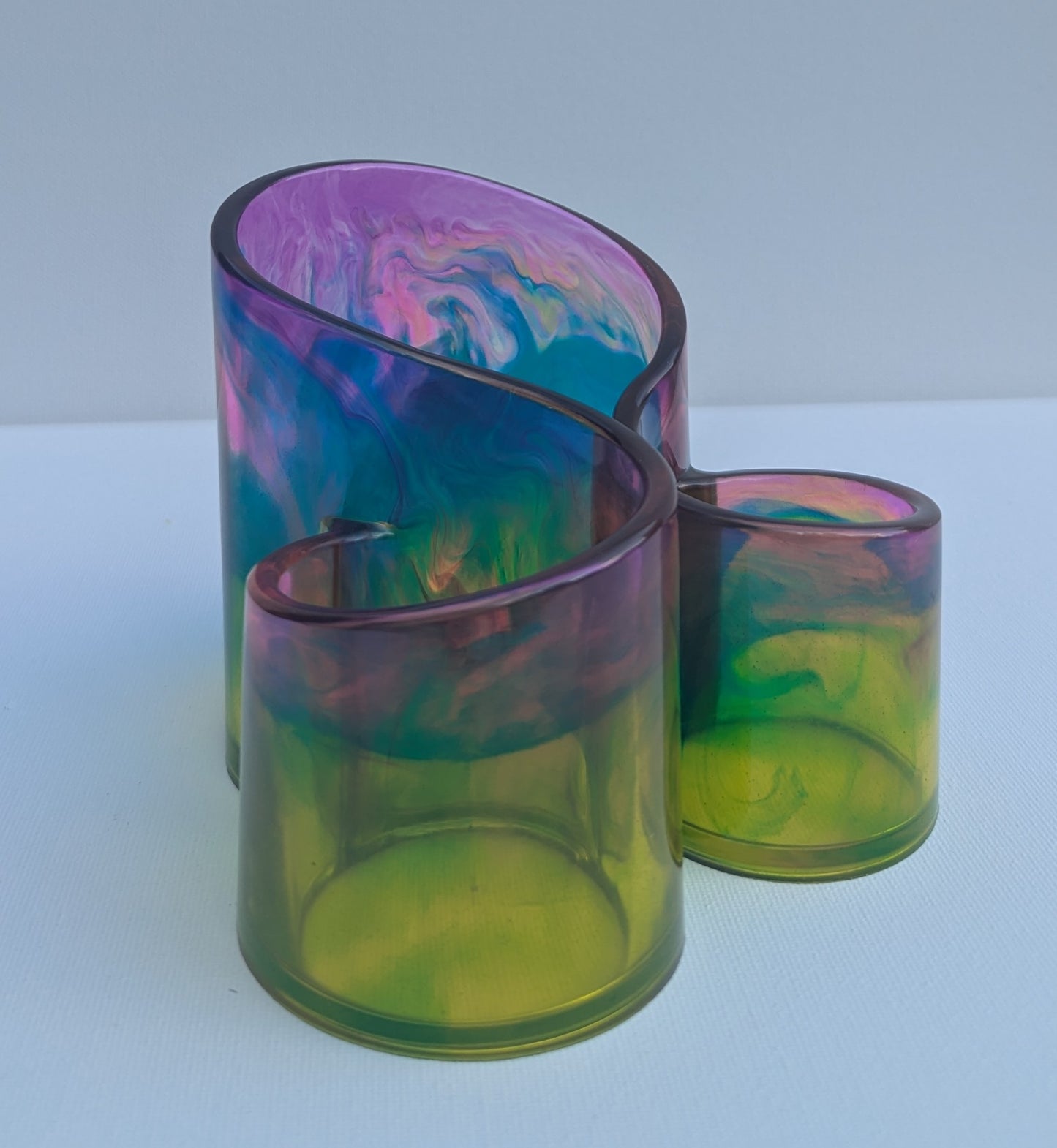 One-of-a-Kind Resin Holder - Marbled Dream