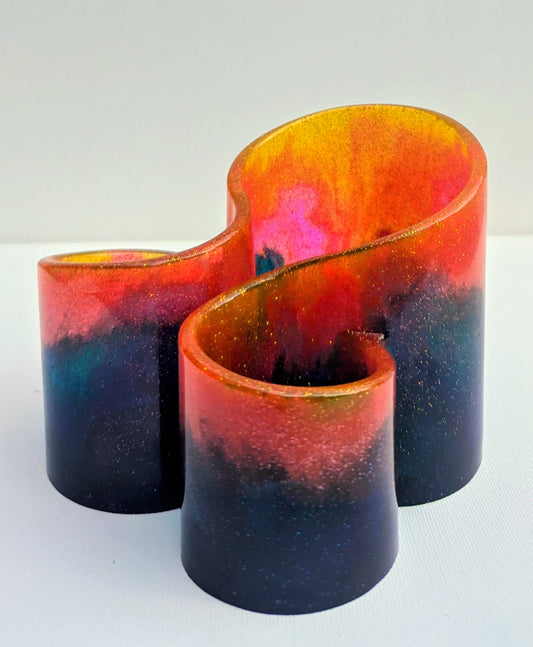 One-of-a-Kind Resin Holder - Sunset