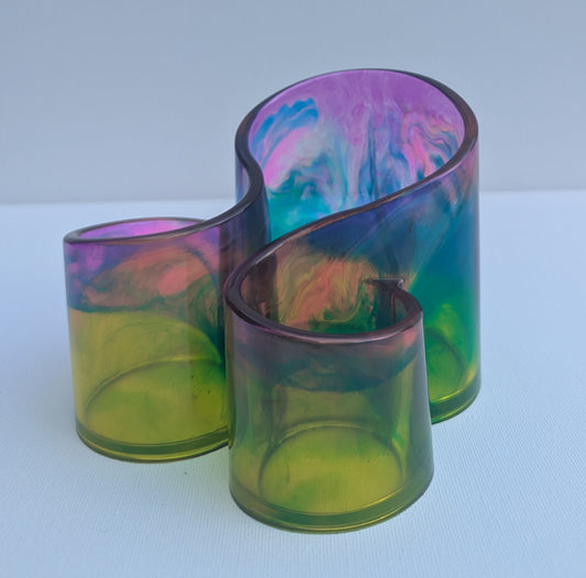 One-of-a-Kind Resin Holder - Marbled Dream