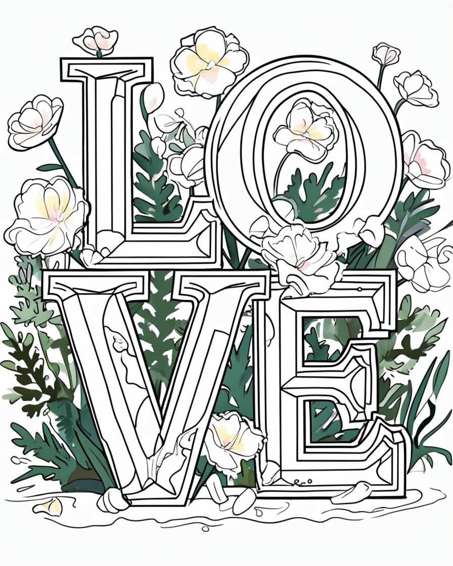 Printable Coloring Pages Set - Digital Art Download