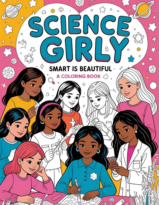 Science Girly: Smart is Beautiful - A coloring book