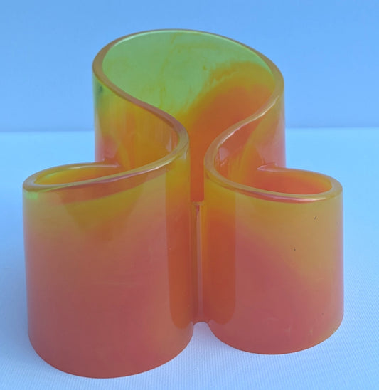 One-of-a-Kind Resin Holder - Yellorange