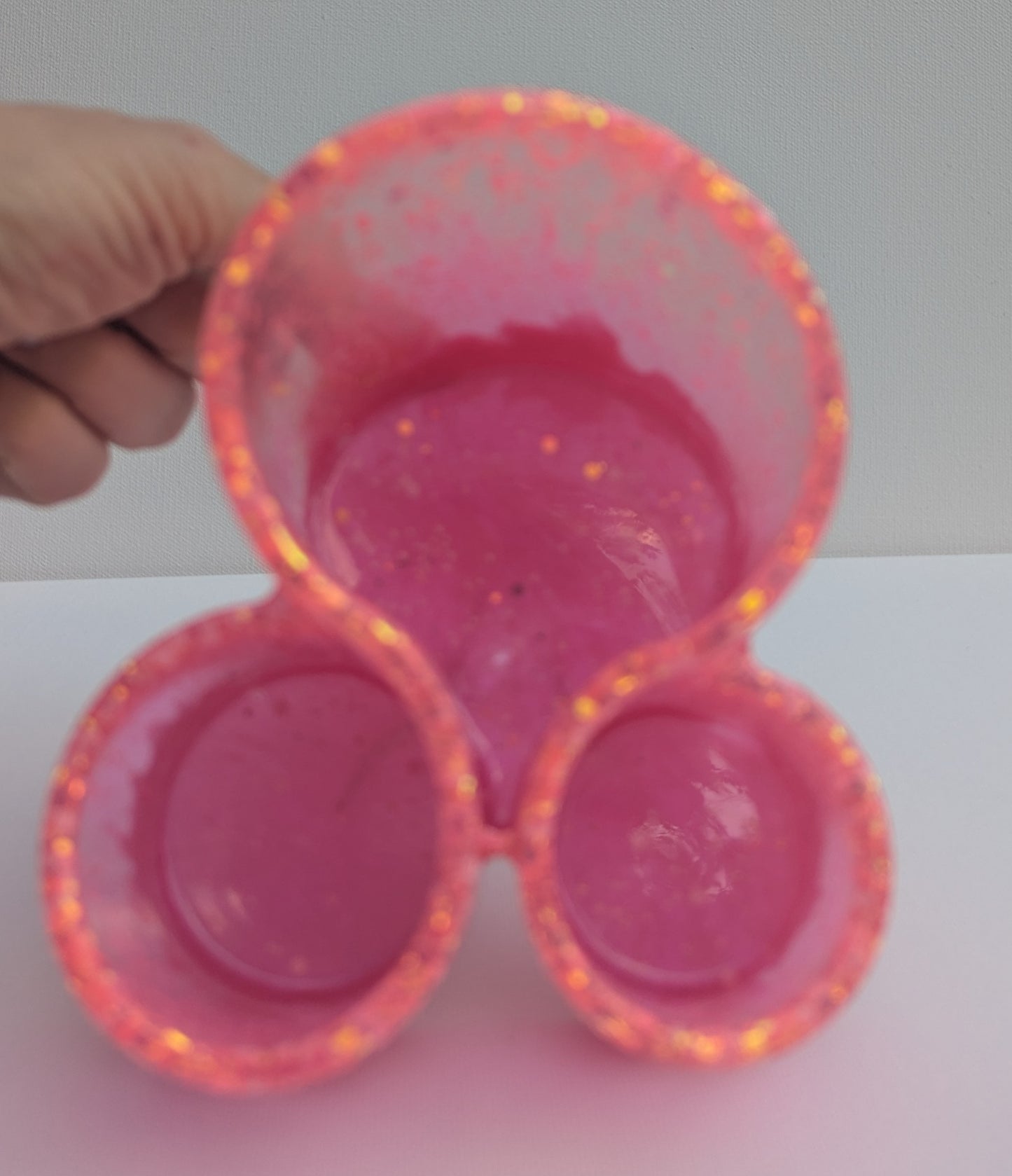 One-of-a-Kind Resin Holder - Pink Glow in the Dark