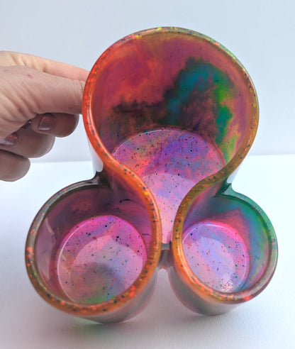 One-of-a-Kind Resin Holder - Neon Vibes