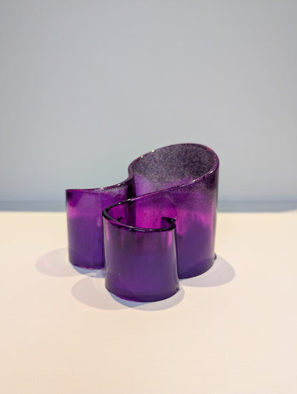 One-of-a-Kind Resin Holder - Glitter Purple