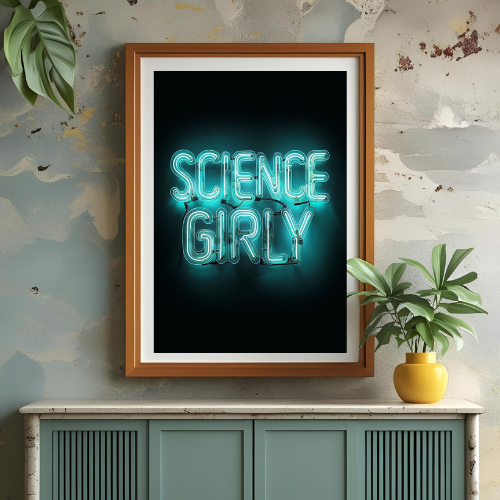 Science Girly Light - Digital Art Print Duo (Pink & Blue)