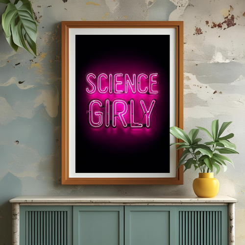 Science Girly Light - Digital Art Print Duo (Pink & Blue)