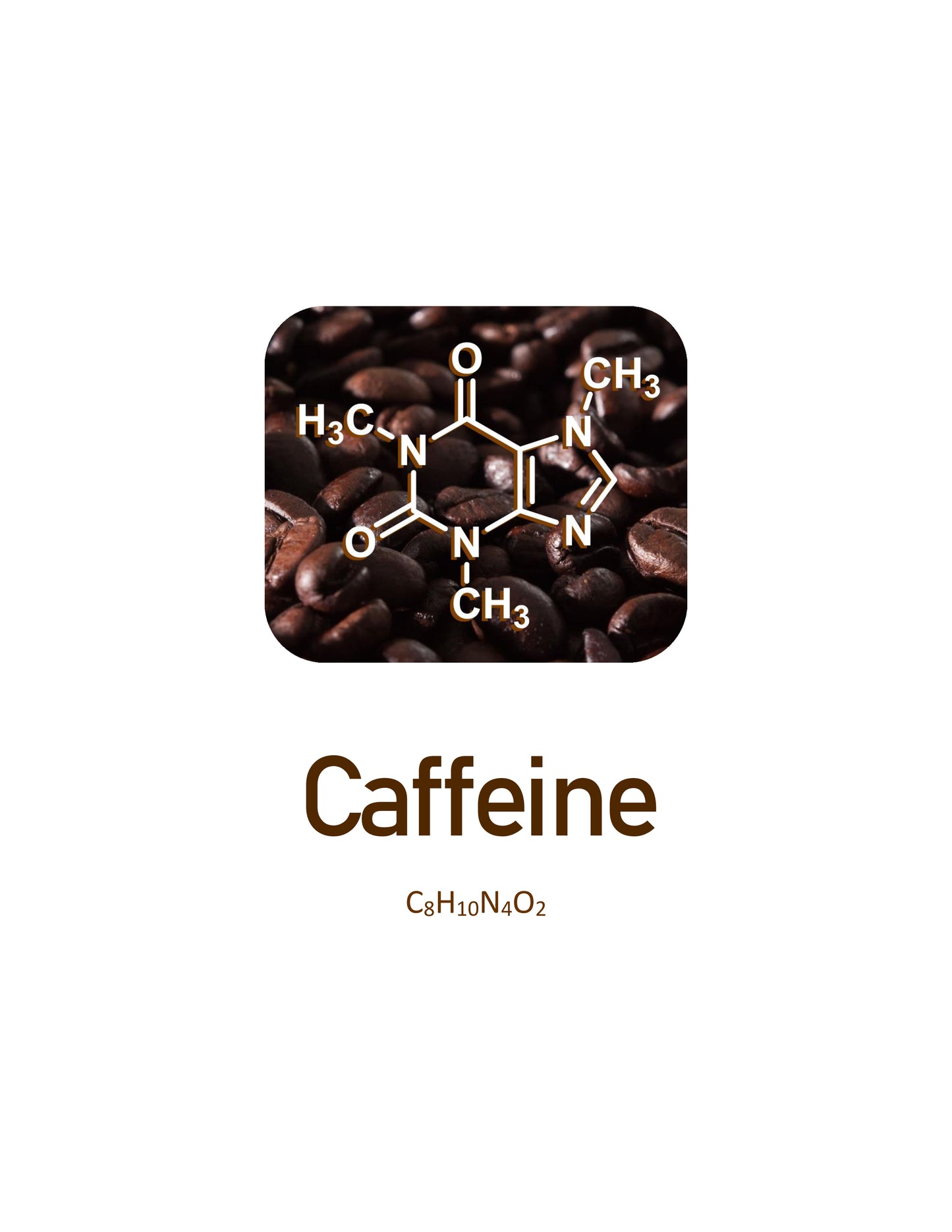 Coffee Molecule (Caffeine) – STEAM Digital Art Print