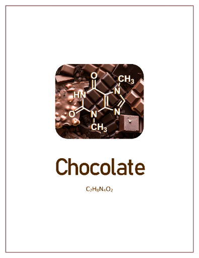 Chocolate Molecule (Theobromine) – STEAM Digital Art Print