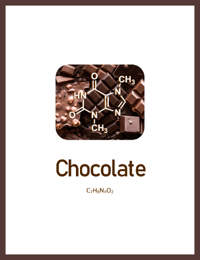Chocolate Molecule (Theobromine) – STEAM Digital Art Print
