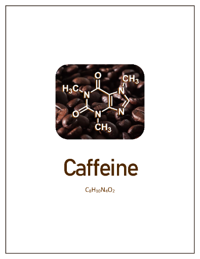 Coffee Molecule (Caffeine) – STEAM Digital Art Print