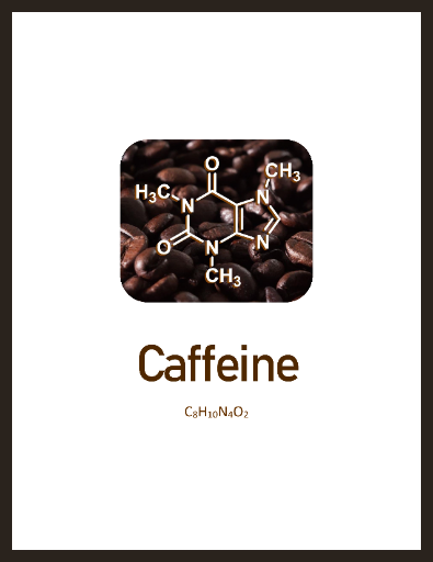 Coffee Molecule (Caffeine) – STEAM Digital Art Print