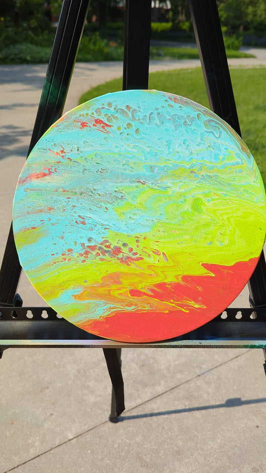 "Solar Drift: Planet in Primary Light"