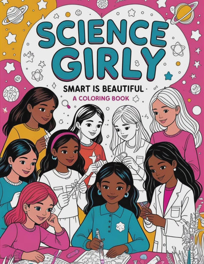 Science Girly: Smart is Beautiful - A coloring book