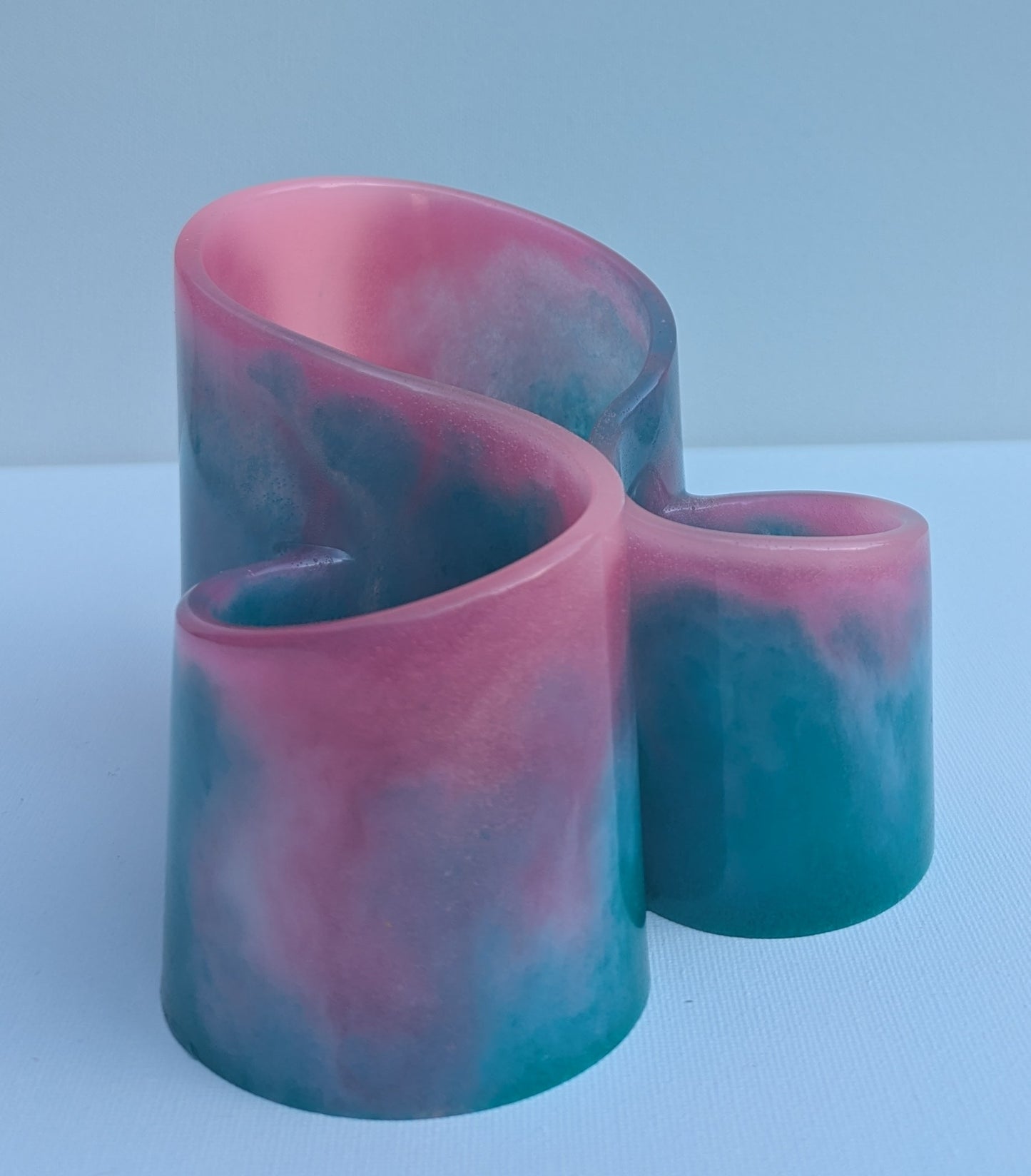 One-of-a-Kind Resin Holder - Cotton Candy