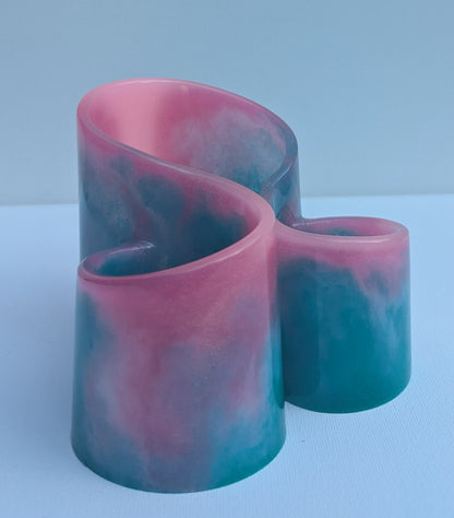 One-of-a-Kind Resin Holder - Cotton Candy