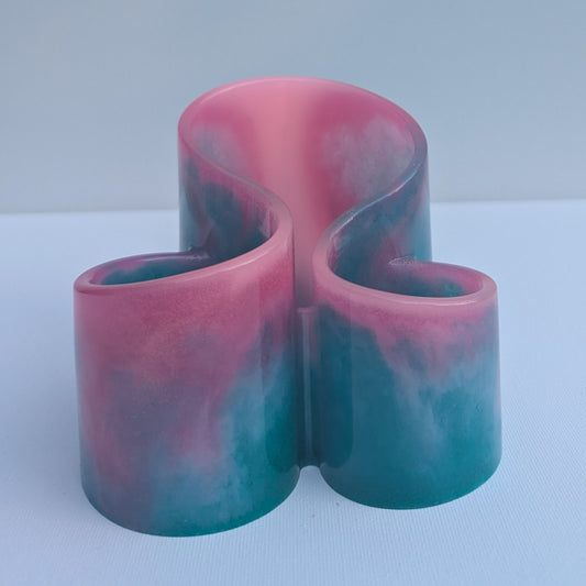 One-of-a-Kind Resin Holder - Cotton Candy