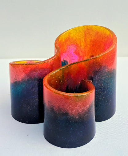 One-of-a-Kind Resin Holder - Sunset
